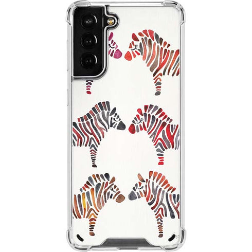 Cat Coq Rainbow Zebras Galaxy S21 Plus 5G Clear Case