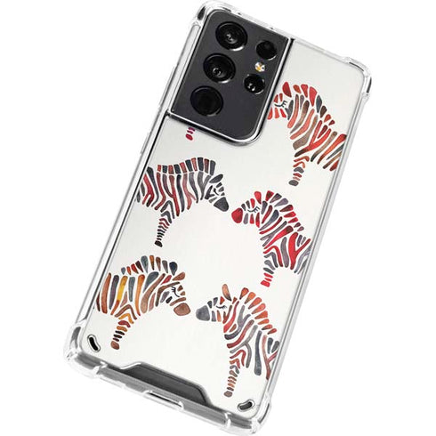 Cat Coq Rainbow Zebras Galaxy S21 Ultra 5G Clear Case