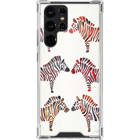 Cat Coq Rainbow Zebras Galaxy S22 Ultra Clear Case