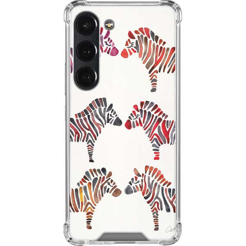 Cat Coq Rainbow Zebras Galaxy S23 Clear Case
