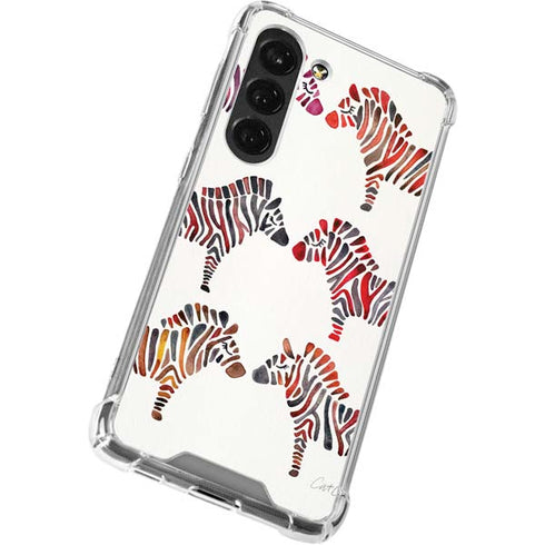 Cat Coq Rainbow Zebras Galaxy S23 Clear Case