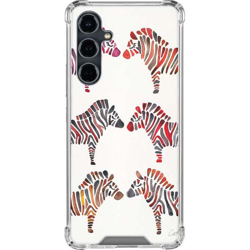 Rainbow Zebras by Cat Coq Galaxy S23 FE Clear Case