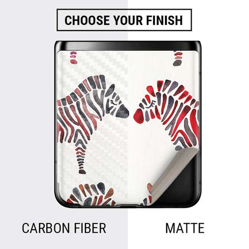 Cat Coq Rainbow Zebras Galaxy Z Flip Skin