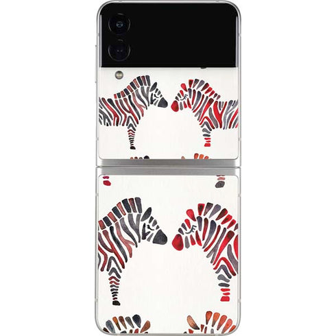 Cat Coq Rainbow Zebras Galaxy Z Flip3 5G Skin