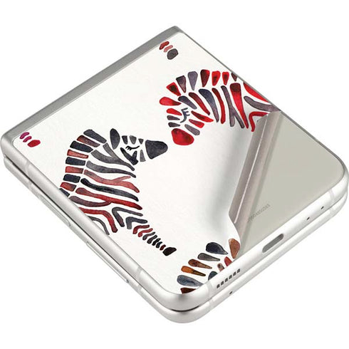 Cat Coq Rainbow Zebras Galaxy Z Flip3 5G Skin