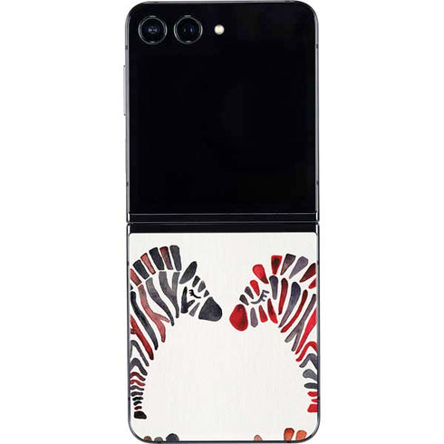 Rainbow Zebras by Cat Coq Galaxy Z Flip5 5G Skin