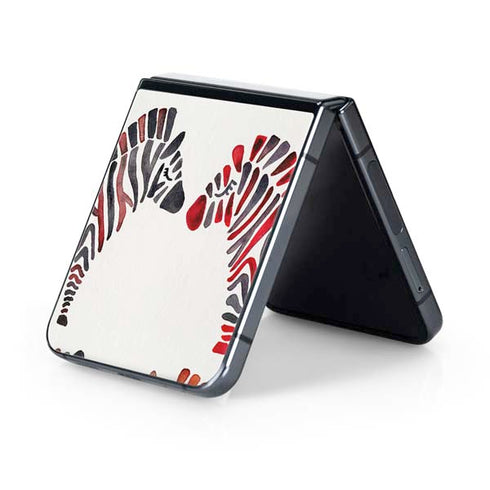 Rainbow Zebras by Cat Coq Galaxy Z Flip5 5G Skin