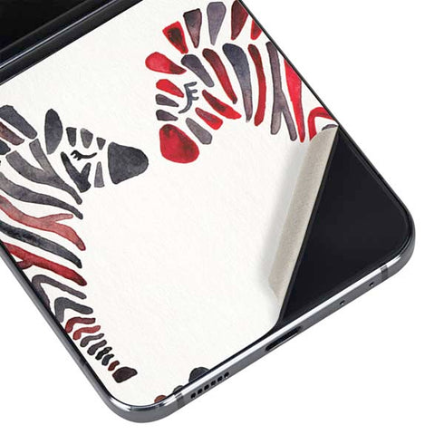 Rainbow Zebras by Cat Coq Galaxy Z Flip5 5G Skin