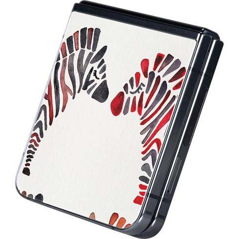 Rainbow Zebras by Cat Coq Galaxy Z Flip5 5G Skin