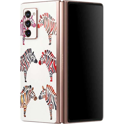 Cat Coq Rainbow Zebras Galaxy Z Fold2 5G Skin