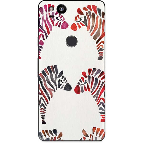 Cat Coq Rainbow Zebras Google Pixel 2 Skin