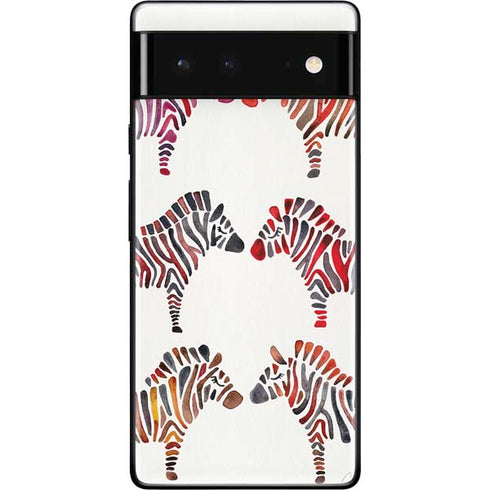 Cat Coq Rainbow Zebras Google Pixel 6 Skin