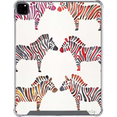 Cat Coq Rainbow Zebras iPad Pro 12.9in (2020) Clear Case
