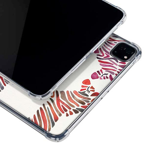 Cat Coq Rainbow Zebras iPad Pro 12.9in (2020) Clear Case