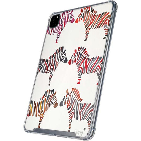 Cat Coq Rainbow Zebras iPad Pro 12.9in (2020) Clear Case