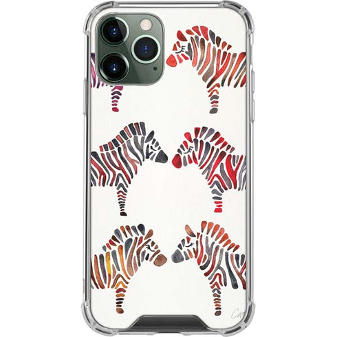 Rainbow Zebras by Cat Coq iPhone 11 Pro Max Clear Case