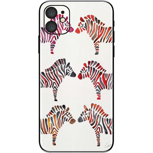 Cat Coq Rainbow Zebras iPhone 11 Skin