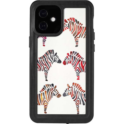 Cat Coq Rainbow Zebras iPhone 12 Mini Waterproof Case