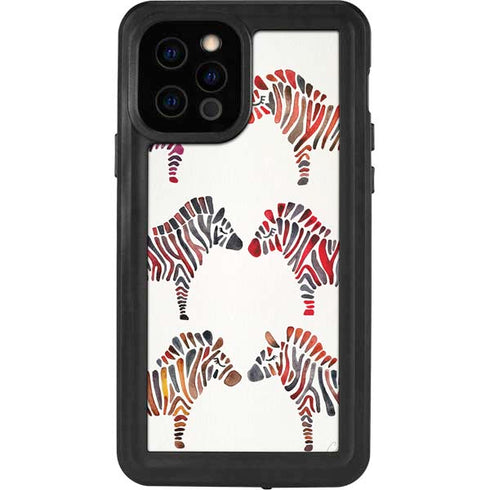Cat Coq Rainbow Zebras iPhone 12 Pro Waterproof Case