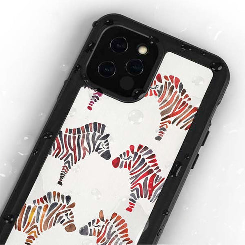 Cat Coq Rainbow Zebras iPhone 12 Pro Waterproof Case