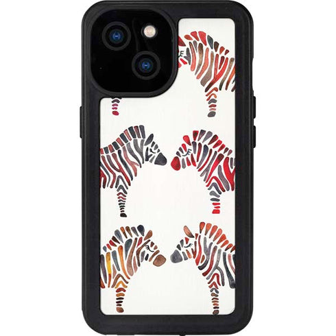 Cat Coq Rainbow Zebras iPhone 13 Mini Waterproof Case