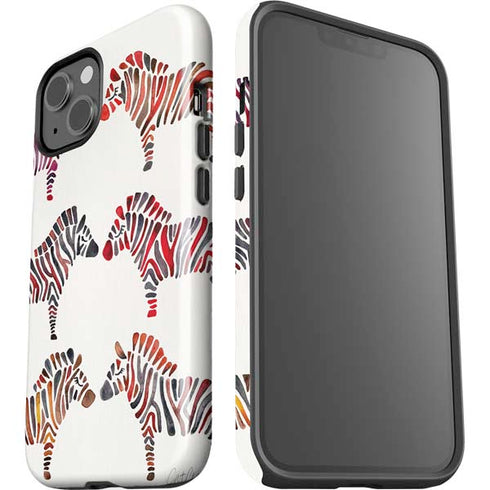 Cat Coq Rainbow Zebras iPhone 14 Plus Impact Case