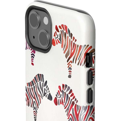 Rainbow Zebras by Cat Coq iPhone 15 Impact Case