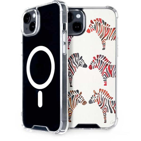 Rainbow Zebras by Cat Coq iPhone 15 Plus MagSafe Case