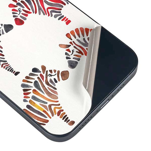 Rainbow Zebras by Cat Coq iPhone 15 Plus Skin