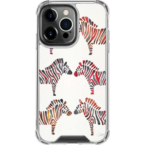 Rainbow Zebras by Cat Coq iPhone 15 Pro Clear Case