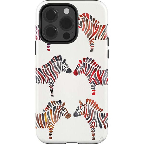 Cat Coq Rainbow Zebras iPhone 14 Pro Impact Case