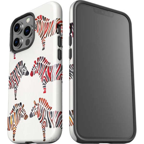 Cat Coq Rainbow Zebras iPhone 14 Pro Impact Case