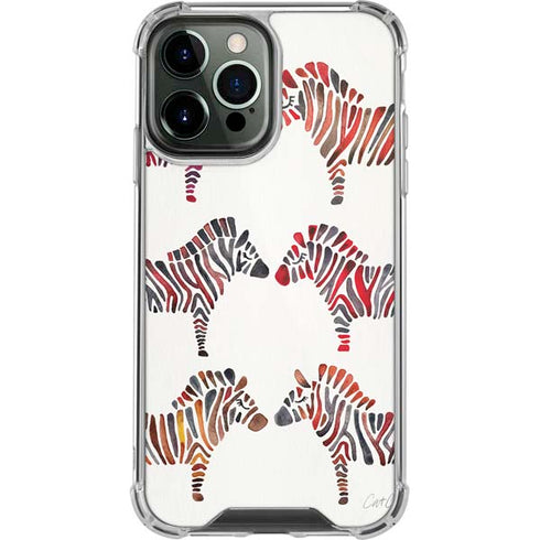 Cat Coq Rainbow Zebras iPhone 14 Pro Max Clear Case