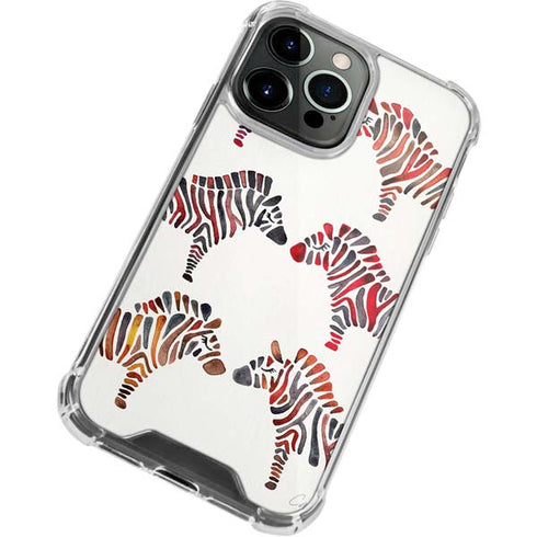 Rainbow Zebras by Cat Coq iPhone 15 Pro Max Clear Case