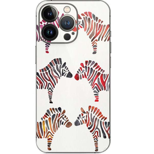 Cat Coq Rainbow Zebras iPhone 14 Pro Skin