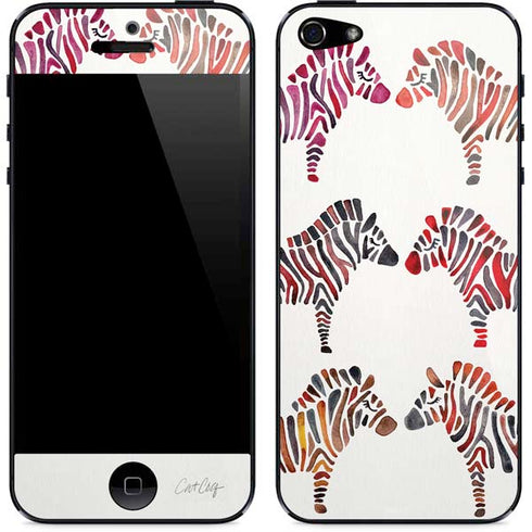 Cat Coq Rainbow Zebras iPhone 5/5s/5SE Skin