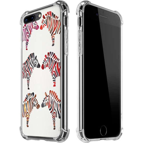Rainbow Zebras by Cat Coq iPhone 7/8 Plus Clear Case