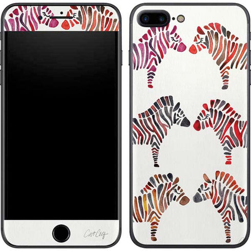 Cat Coq Rainbow Zebras iPhone 8 Plus Skin