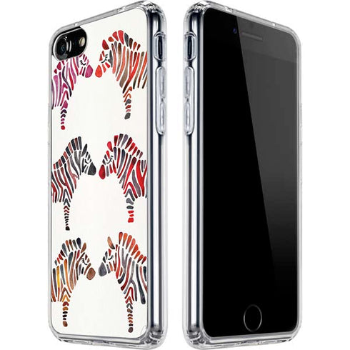 Cat Coq Rainbow Zebras iPhone SE (2nd & 3rd Gen) Clear Case