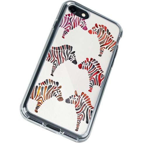 Cat Coq Rainbow Zebras iPhone SE (2nd & 3rd Gen) Clear Case