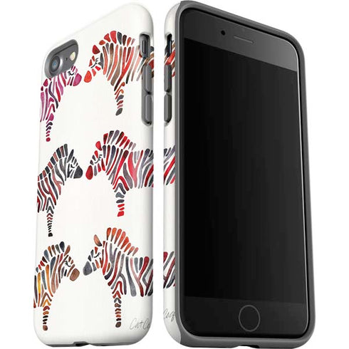 Cat Coq Rainbow Zebras iPhone SE (2nd & 3rd Gen) Pro Case