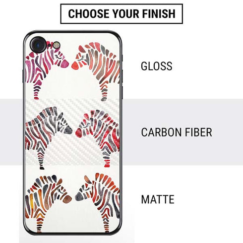 Cat Coq Rainbow Zebras iPhone SE (2nd & 3rd Gen) Skin