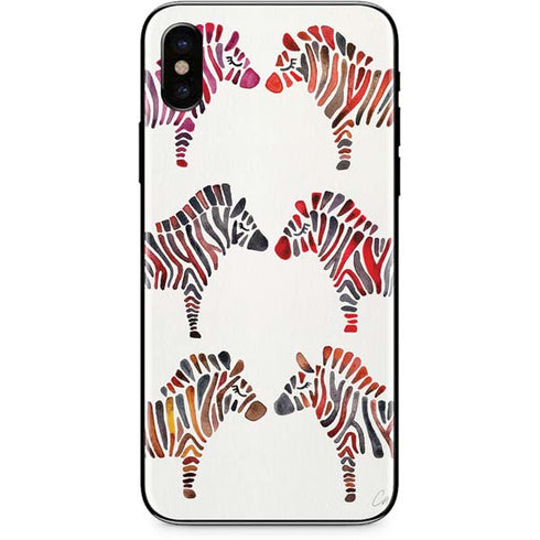 Cat Coq Rainbow Zebras iPhone X Skin
