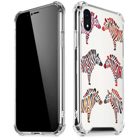 Rainbow Zebras by Cat Coq iPhone XR Clear Case