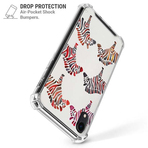 Rainbow Zebras by Cat Coq iPhone XR Clear Case