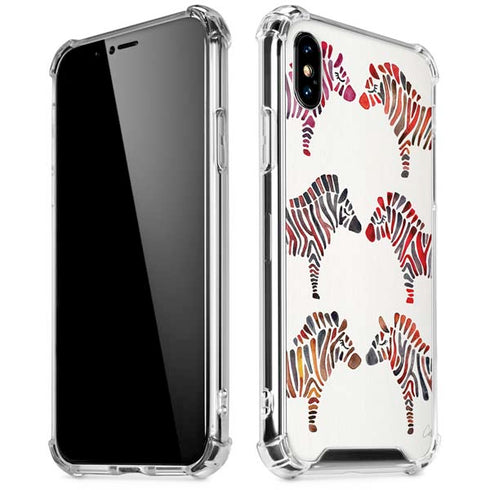 Rainbow Zebras by Cat Coq iPhone XS Max Clear Case