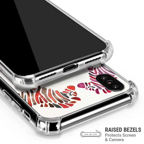 Rainbow Zebras by Cat Coq iPhone XS Max Clear Case