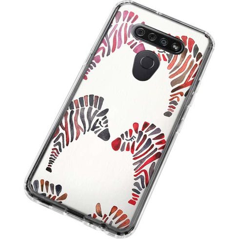 Rainbow Zebras by Cat Coq LG K51/Q51 Clear Case