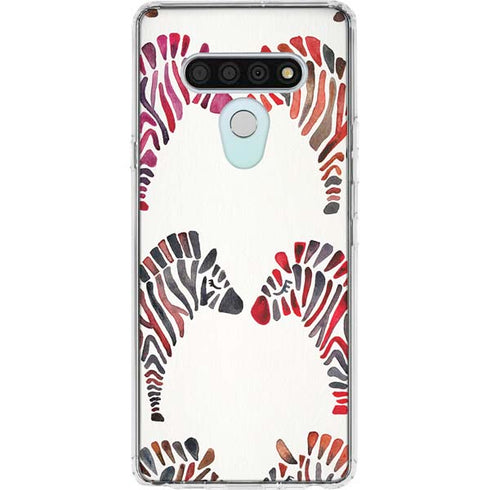 Rainbow Zebras by Cat Coq LG Stylo 6 Clear Case