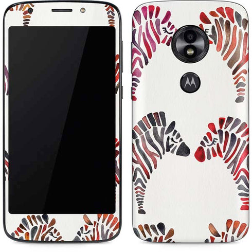 Cat Coq Rainbow Zebras Moto E5 Play Skin